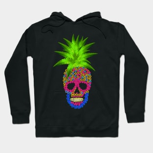 Pineapple, Skull Floral Tropical Hoodie